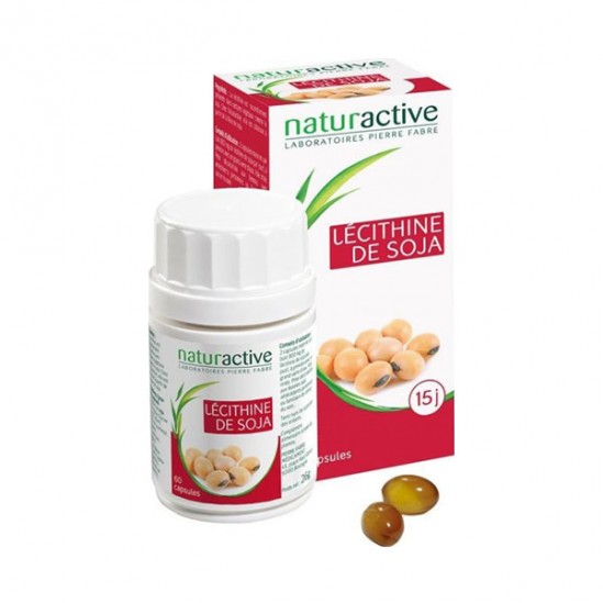 Naturactive lécitine de soja complément alimentaire boite 60 gélules