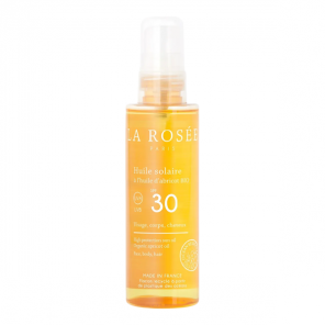 La rosée Huile solaire à l’huile d’abricot BIO SPF30