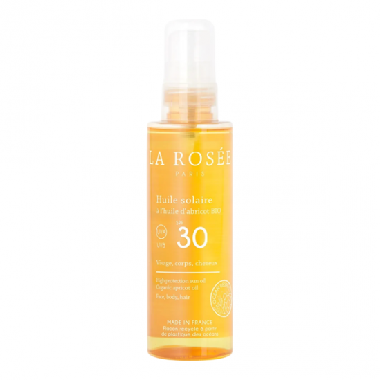 La rosée Huile solaire à l’huile d’abricot BIO SPF30