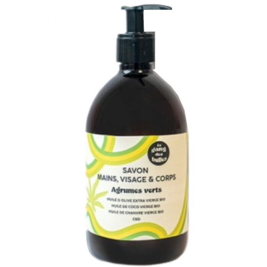 Le Gang Des Bulles Savon Mains, Visage & Corps -  Agrumes Verts - 500 ml