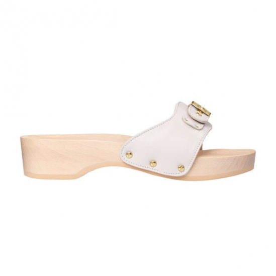 Scholl pescura heel leather white Taille 37