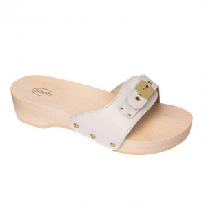 Scholl pescura heel leather white Taille 37