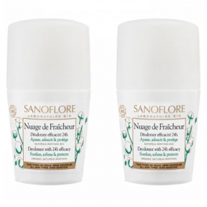 Sanoflore Déodorant 24H Nuage de Fraicheur 2Roll-On 50ml