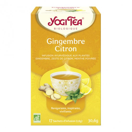 Yogi tea infusion gingembre citron 17 sachets 