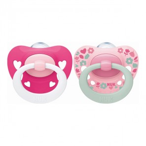 Nuk sucettes signature fille 6-18m lot de 2