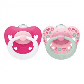 Nuk sucettes signature fille 18-36m lot de 2