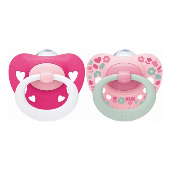 Nuk sucettes signature fille 18-36m lot de 2