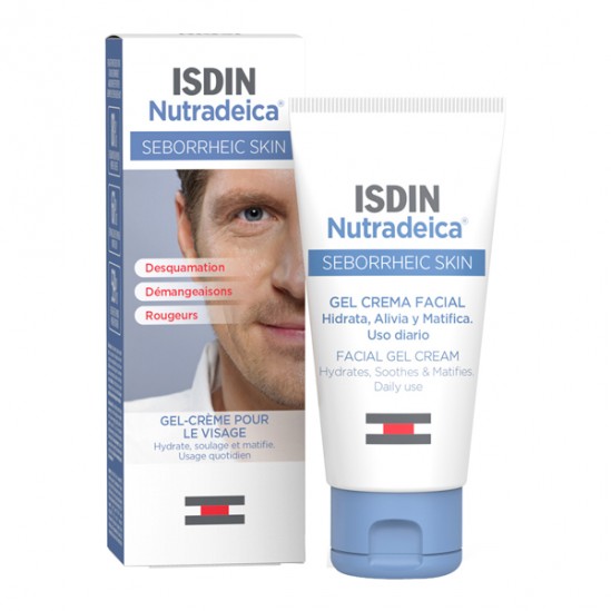 Isdin nutradeica gel crème visage peau séborrhéique 50ml