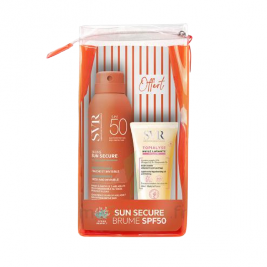 SVR Sun Secure coffret brume spf50 200ml + huile lavante 50ml offerte