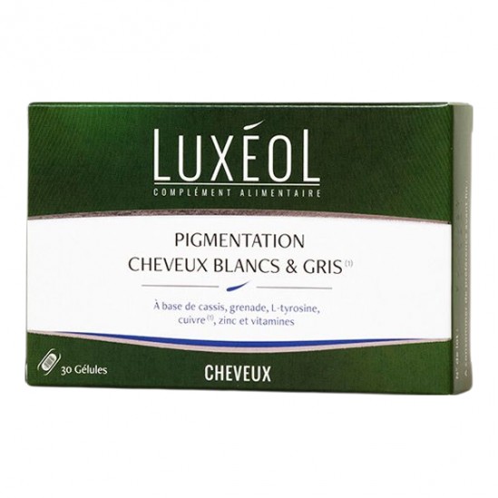 Luxéol pigmentation cheveux blanc et gris 30gélules