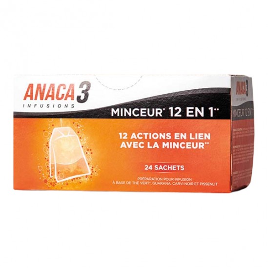 Anaca3 infusion minceur 12 en 1 boite de 24 sachets