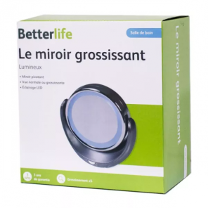 Betterlife le Miroir Grossissant 5 Fois, Lumineux