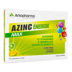 Azinc énergie max 30 comprimés