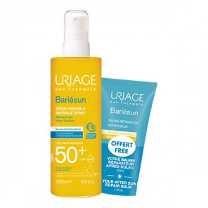 Uriage bariésun spray invisible spf50 200ml + baume réparateur