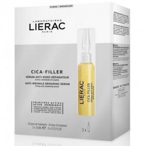 Lierac cica-filler sérum anti-rides réparateur 3 ampoules x 10ml