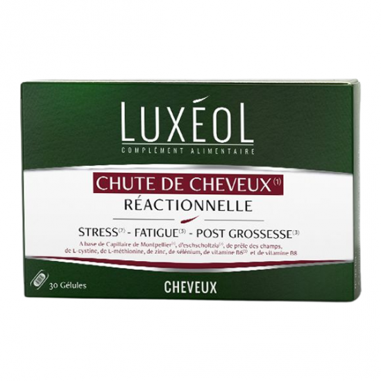 Luxéol chute de cheveux réactionnelle 30 gélules