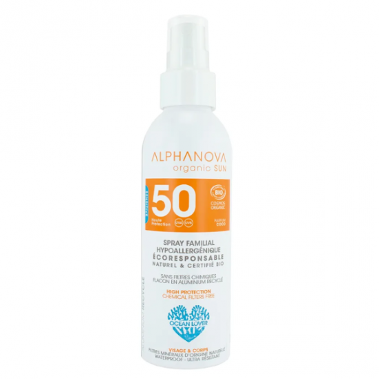 Alphanova sun spray solaire familial spf50 150g