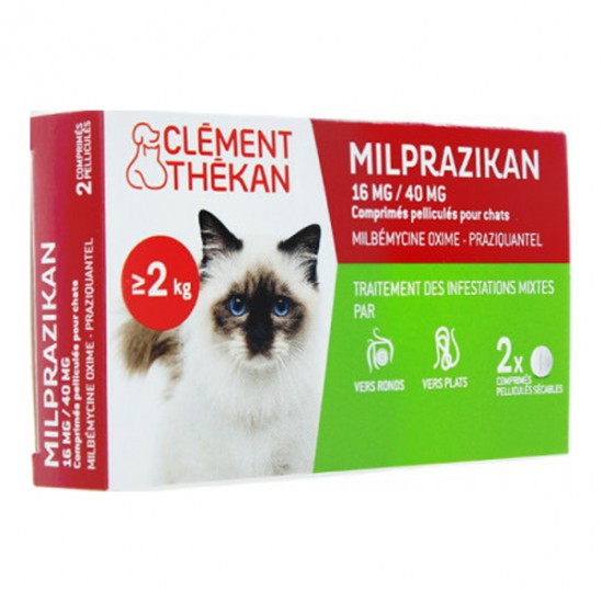 Clément thékan milprazikan 16mg/40mg chat +de 2kg