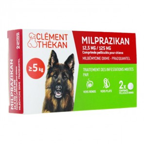 Clément thékan milprazikan 12,5mg/125mg chien +de 5kg