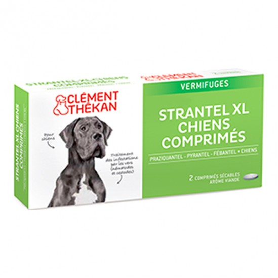 Clément thékan strantel vermifuges XL chien 2 comprimés