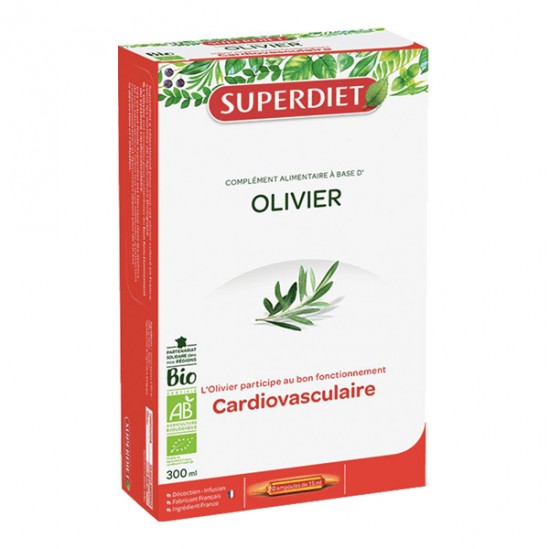 Superdiet Olivier bio complément alimentaire 20 ampoules