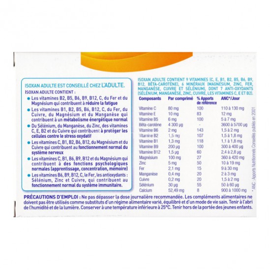 Isoxan adulte 20 comprimés
