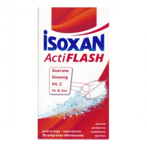 Isoxan actiflash goût orange 28 comprimés effervescents