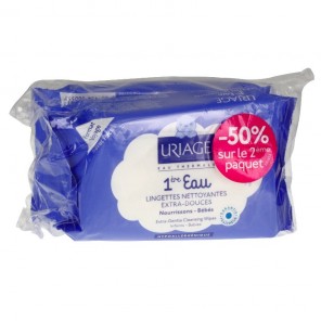 Uriage Bébé 1ère Eau lingettes nettoyantes extra-douces duo x25