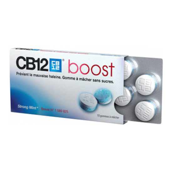 CB12 boost 10 gommes à mâcher sans sucre menthe forte