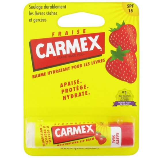 Carmex Fraise Baume Hydratant Lèvres SPF15