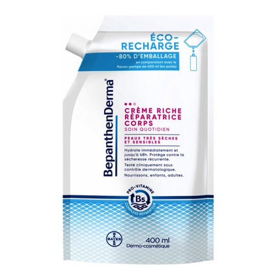 Bepanthen derma crème riche réparatrice corps eco-recharge 400ml