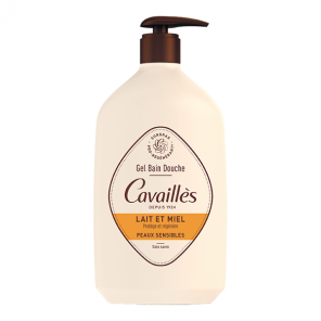 Rogé Cavaillès gel bain douche peaux sensibles lait et miel 1L