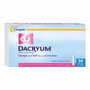 Dacryum solution pour lavage ophtalmique 30 récipients unidoses de 5ml