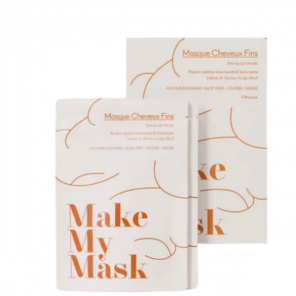 MakeMyMask masque cheveux fins Pack de 4 masques pour une cure d'un mois.