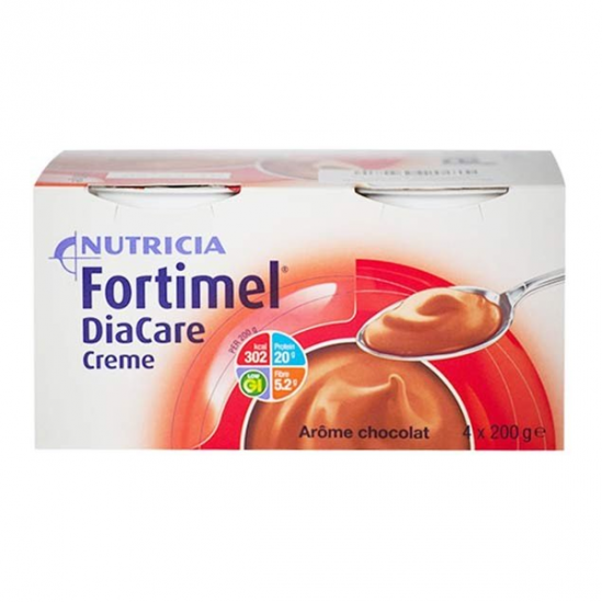 Nutricia Fortimel DiaCare Crème chocolat 4 pots 200gr