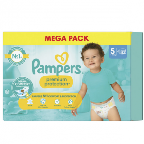 Pampers Bébé Premium Protection 82 couches Taille 5  de 11Kg-16Kg