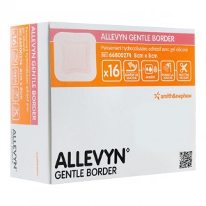 Smith & Nephew Allevyn Gentle pansements 12,5x12,5 cm boite de 16