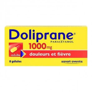 Doliprane 1000mg douleurs et fièvre 8 gélules