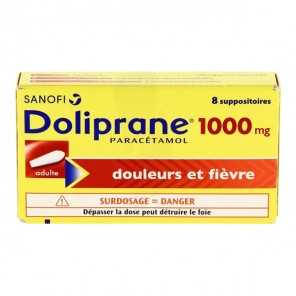 Doliprane 1000Mg 8 Suppositoires