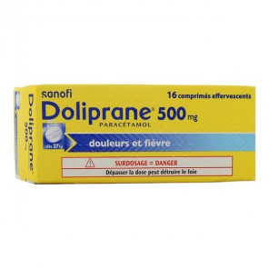 Doliprane 500mg 16 comprimés Effervescents