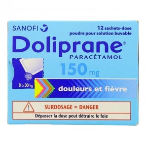 Doliprane 150mg 12 sachets