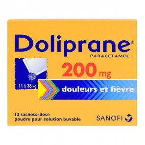 Doliprane 200mg 12 sachets