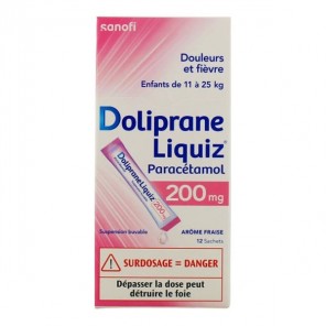 Doliprane Liquiz 200mg 12 Sachets