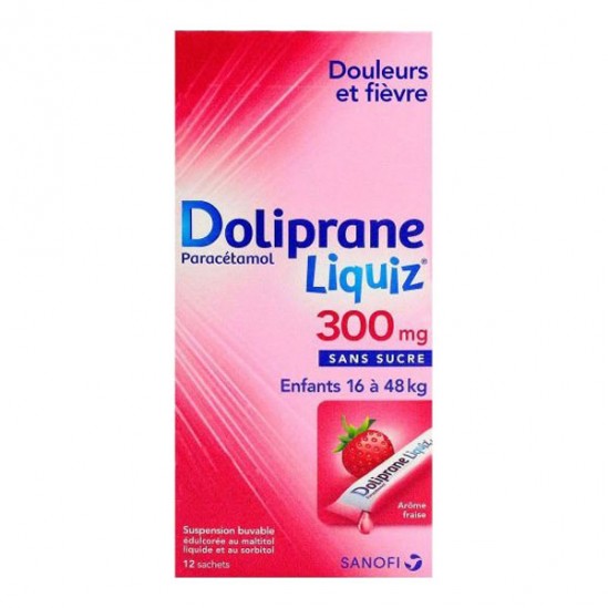 Doliprane Liquiz 300mg 12 sticks