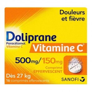 Doliprane Vitamine C 500mg/150 mg 16 comprimés