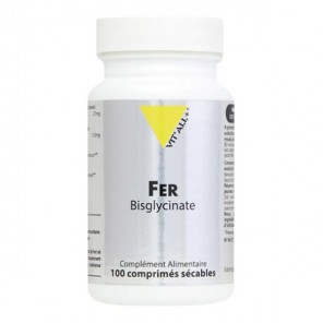 Vitall+ Fer Bysglycinate 27mg 100 comprimés sécables